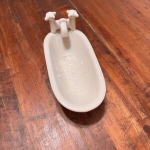 Gilchrist & Soames~London~Fine Ceramic~9"~Claw Foot Bathtub~Soap Dish‎